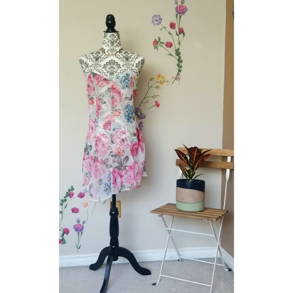 Vintage, medium, floral slip dress